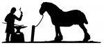 Steel Horse & Blacksmith / Farrier Weathervane or Sign Profile - Laser cut 400mm